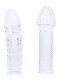 Комплект из 2 прозрачных насадок на пенис PENIS EXTENDER PACK - Dream Toys - в Ростове-на-Дону купить с доставкой