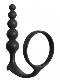 Черная анальная цепочка с эрекционным кольцом Ass-gasm Cockring Anal Beads - Pipedream - #SOTBIT_REGIONS_UF_V_REGION_NAME# купить с доставкой
