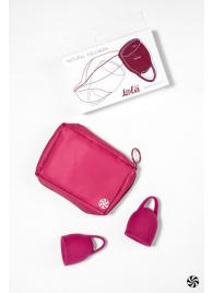 Набор из 2 малиновых менструальных чаш Peony - Lola Games - купить с доставкой в Ростове-на-Дону