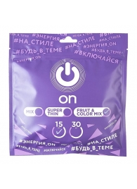 Цветные ароматизированные презервативы ON) Fruit   Color - 15 шт. - ON) - купить с доставкой в Ростове-на-Дону