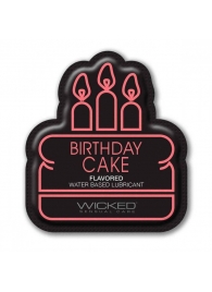 Лубрикант на водной основе со вкусом торта с кремом Wicked Aqua Birthday cake - 3 мл. - Wicked - купить с доставкой в Ростове-на-Дону