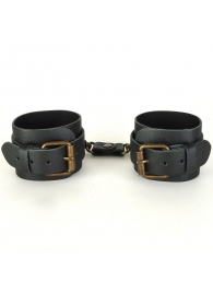 Черные кожаные наручники IDEAL - Sitabella - купить с доставкой в Ростове-на-Дону