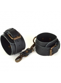 Черные кожаные наручники IDEAL - Sitabella - купить с доставкой в Ростове-на-Дону