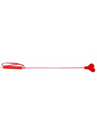 Красный стек со шлепком в виде сердца - 63,5 см. - БДСМ Арсенал - купить с доставкой в Ростове-на-Дону