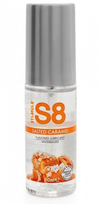 Лубрикант S8 Flavored Lube со вкусом солёной карамели - 50 мл. - Stimul8 - купить с доставкой в Ростове-на-Дону