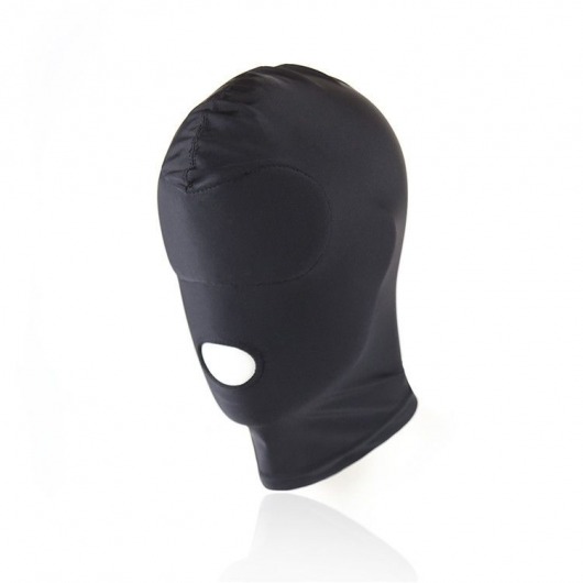 Черный текстильный шлем с прорезью для рта - Notabu - купить с доставкой в Ростове-на-Дону