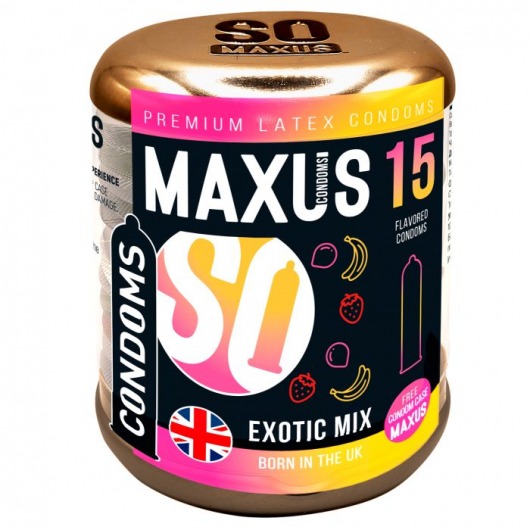 Ароматизированные презервативы Maxus Exotic Mix - 15 шт. - Maxus - купить с доставкой в Ростове-на-Дону